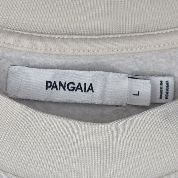 Custom Upcycled Hand-Drawn Pangaia Crewneck Sweatshirt in Off-White, Size Large - Picture 9 of 10